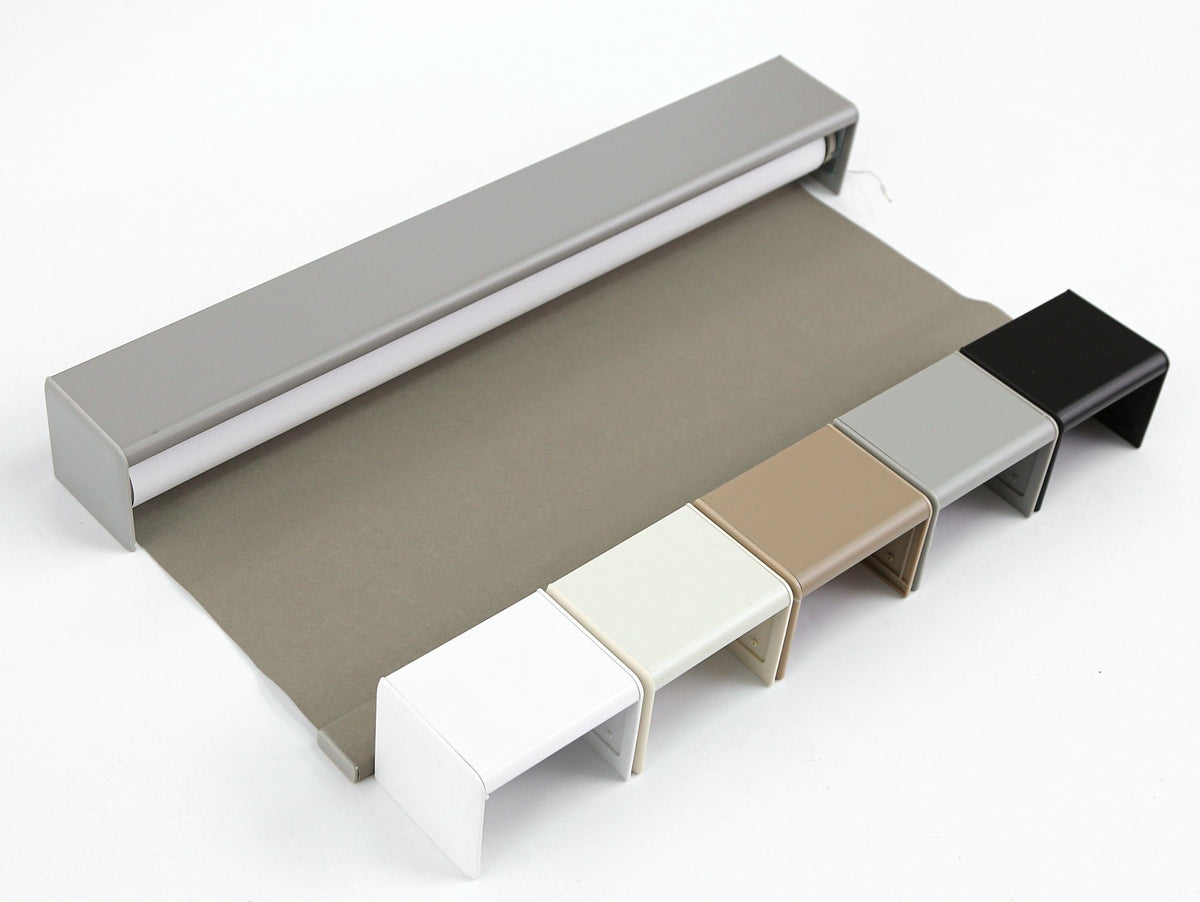 Roller shade cassette and valance cover profiles in several finishes