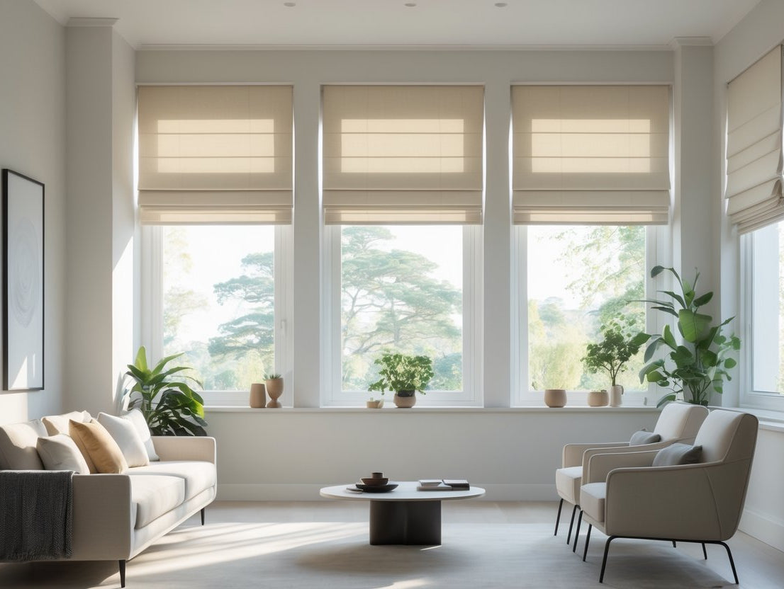 Motorized Roman Shades: Blending Classic Folds with Modern Convenience