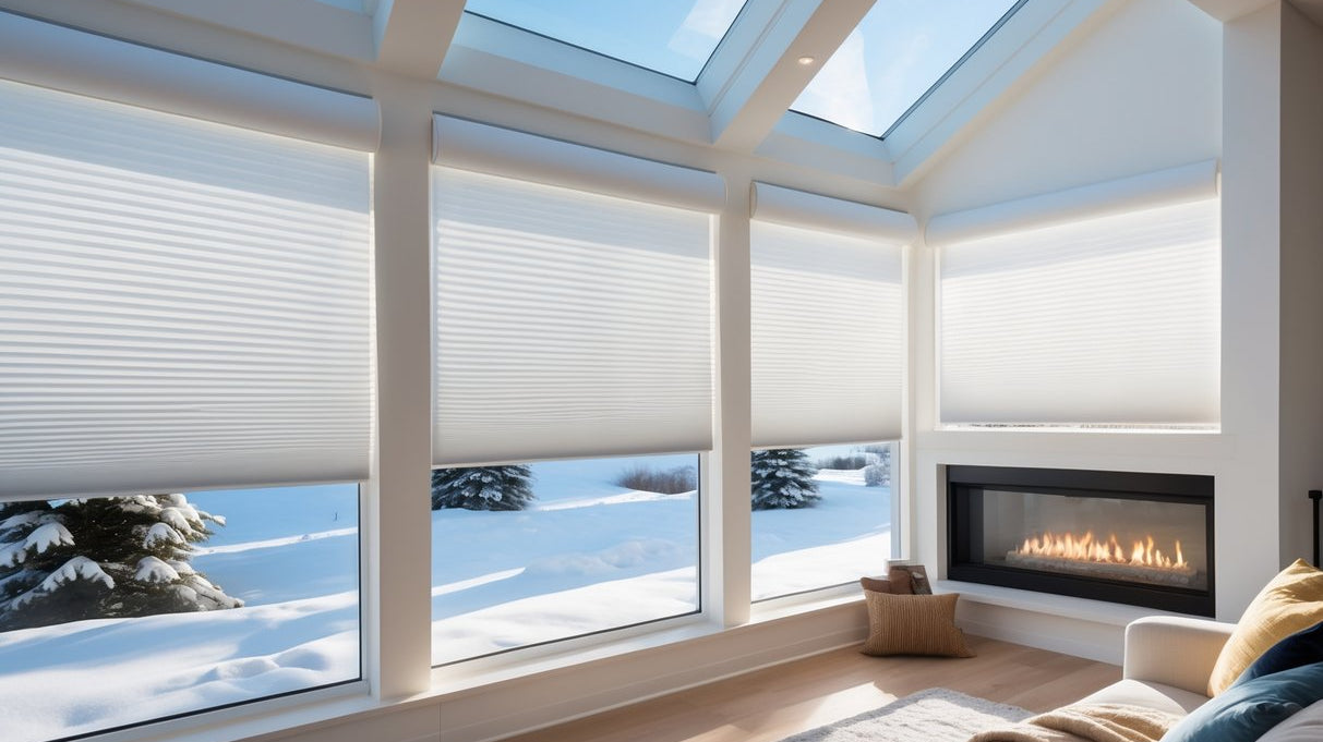 Skylight Cellular Shades: Preventing Winter Heat Loss Upward