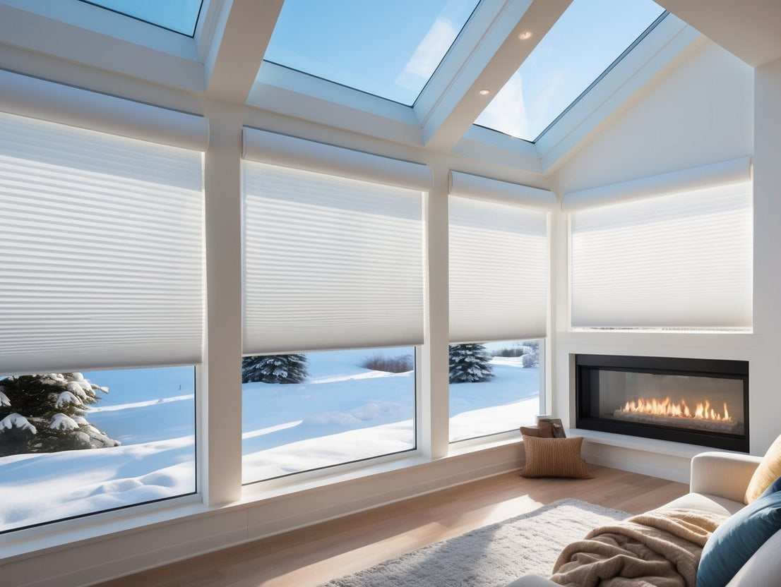 Skylight Cellular Shades: Preventing Winter Heat Loss Upward