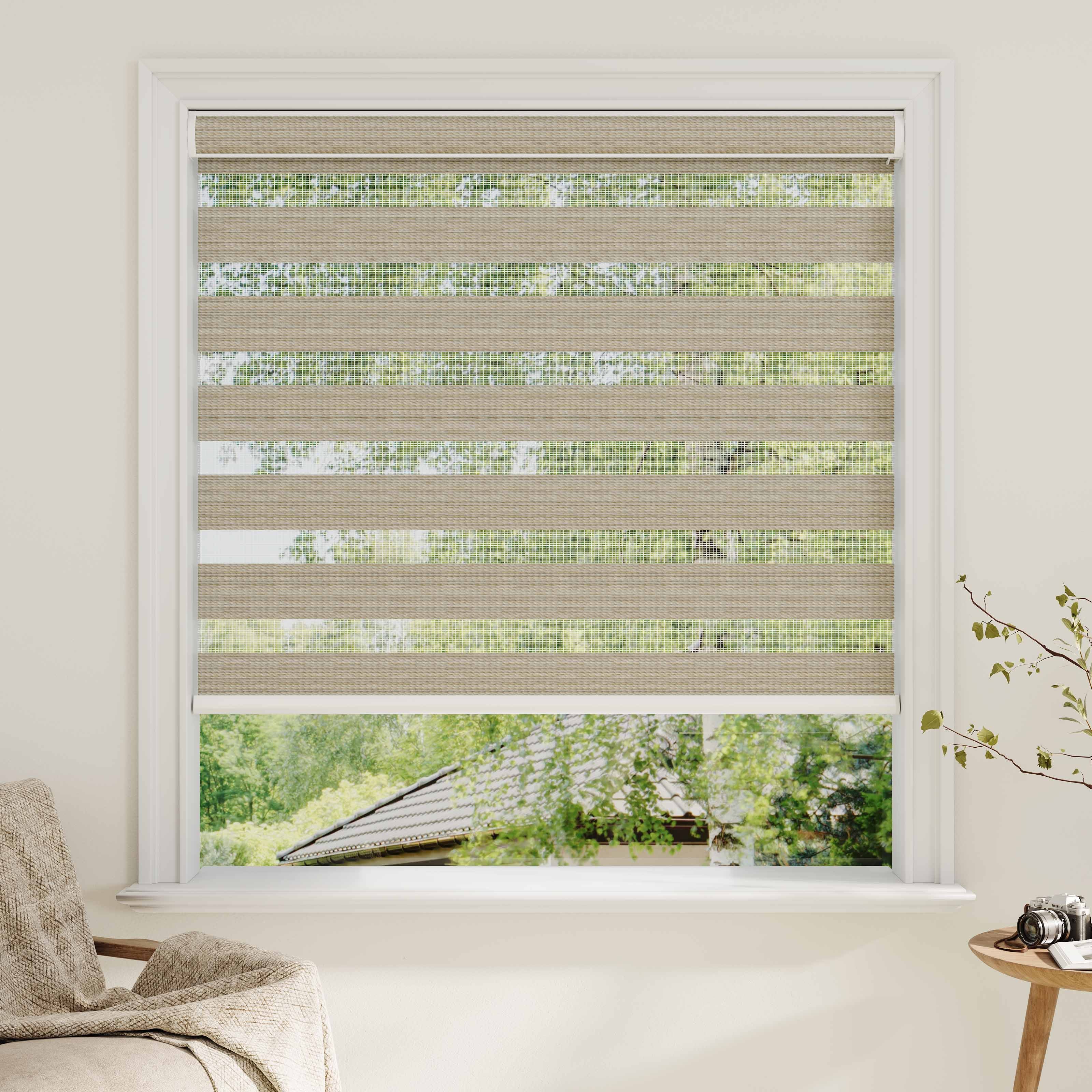 Room darkening Zebra Shades