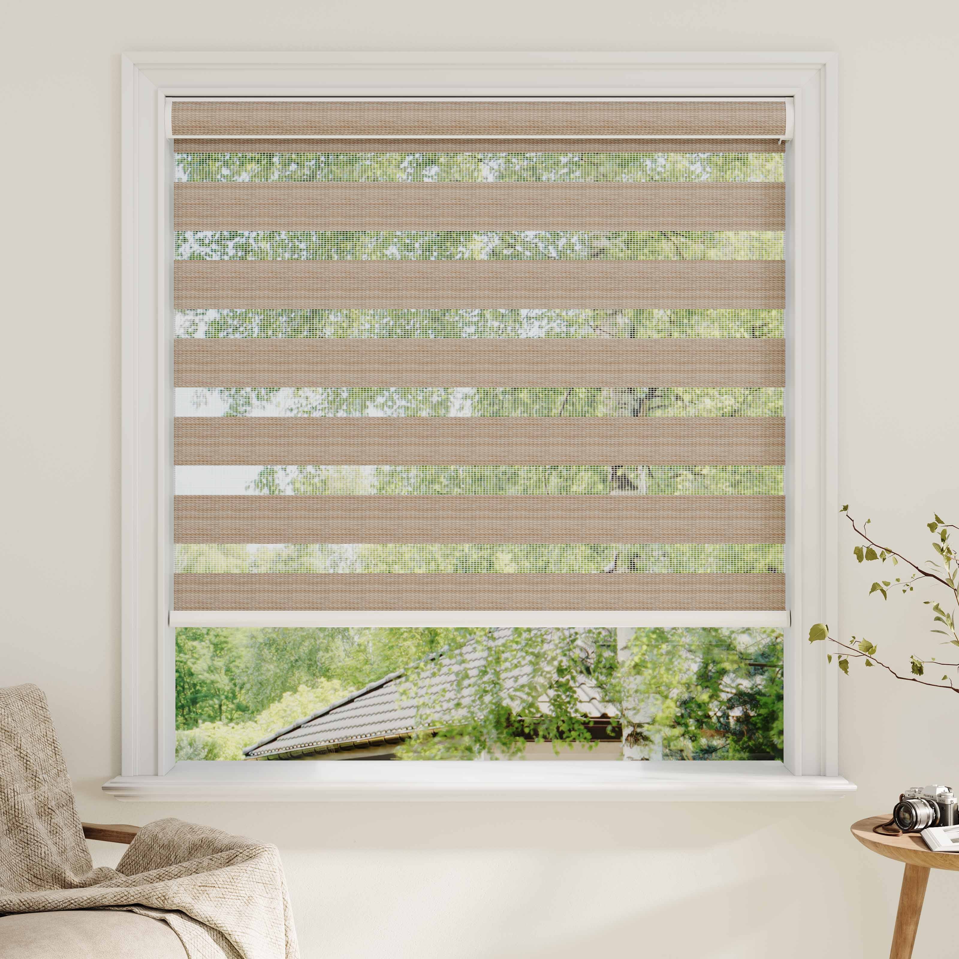 Room darkening Zebra Shades