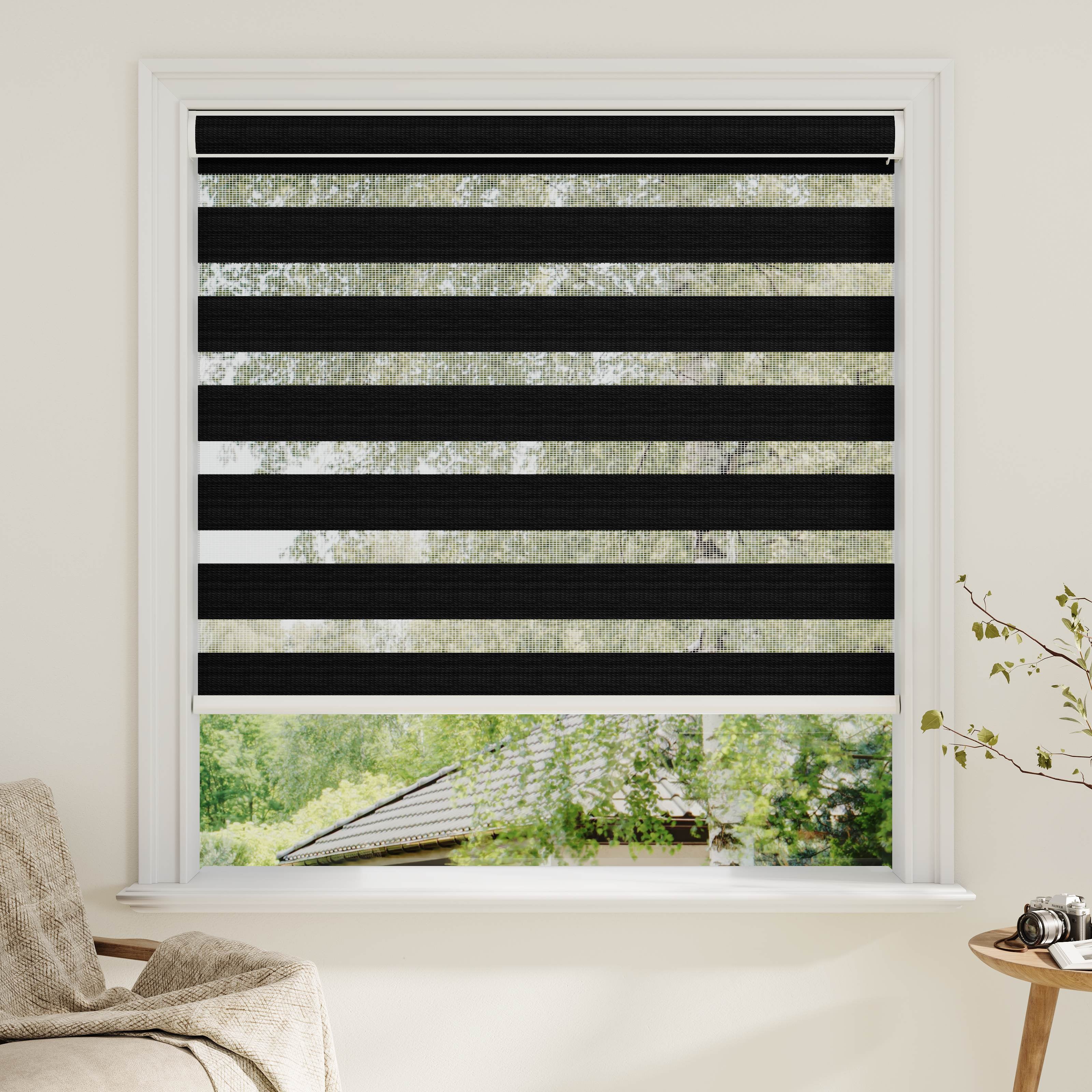 Room darkening Zebra Shades