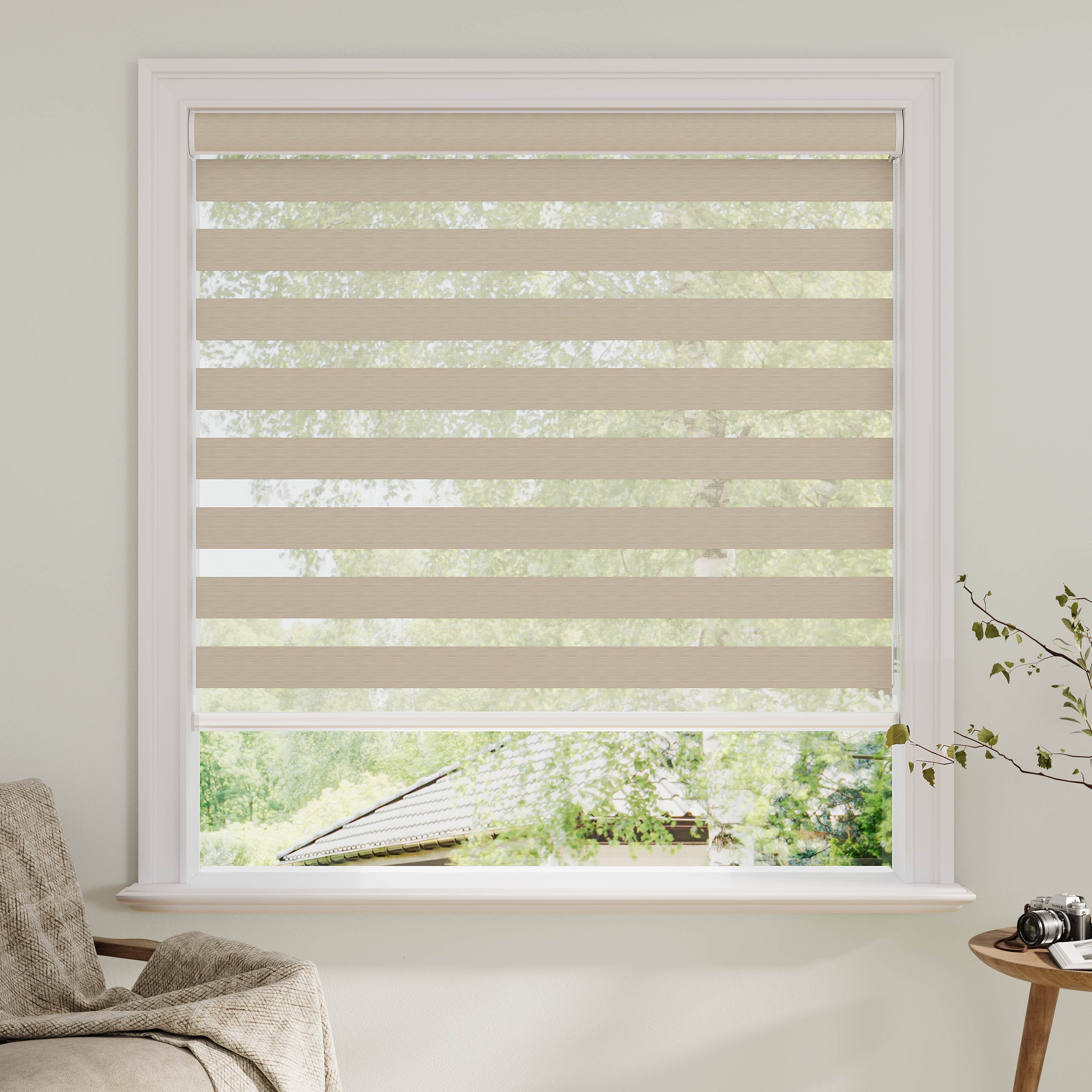 Room darkening Zebra Shades