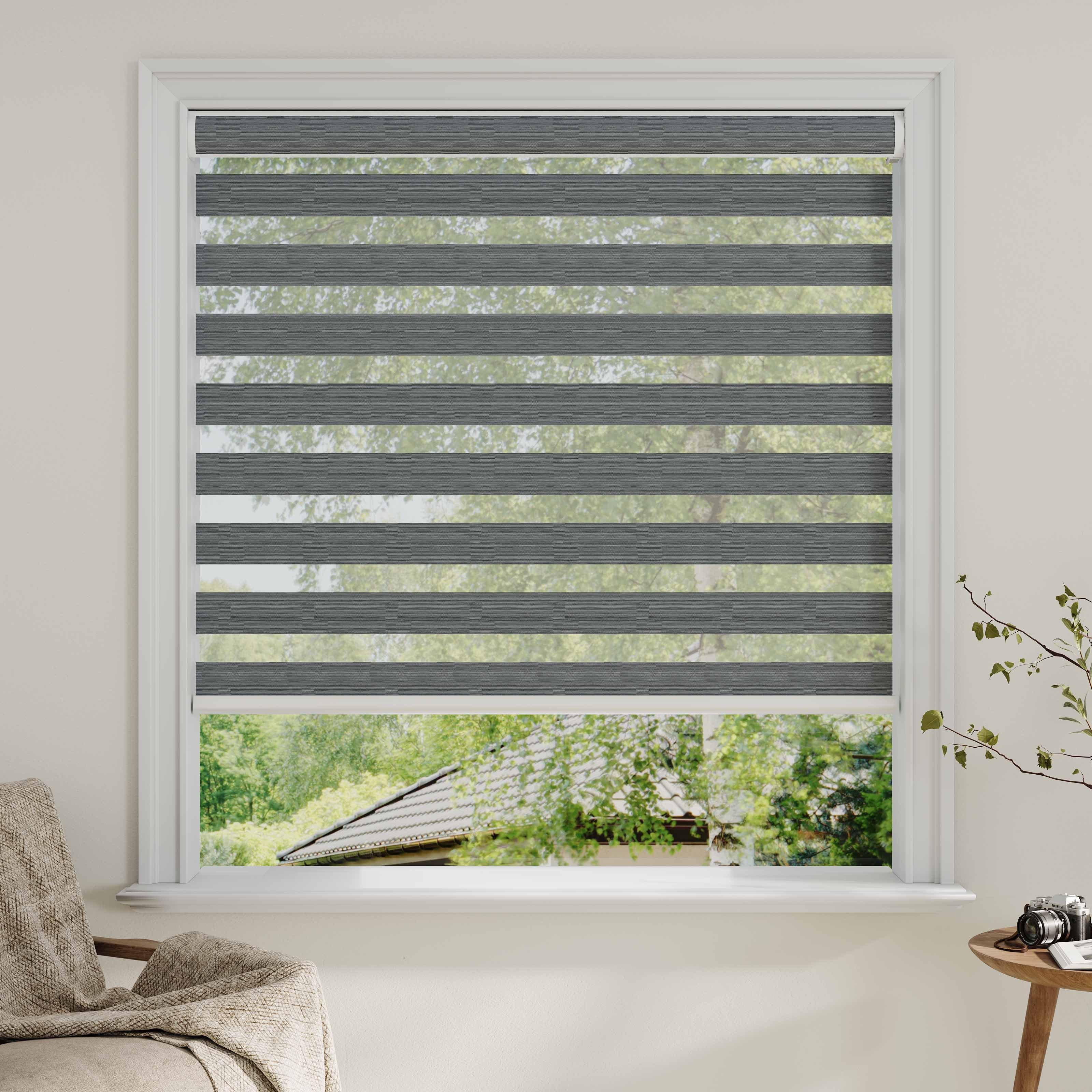 Room darkening Zebra Shades