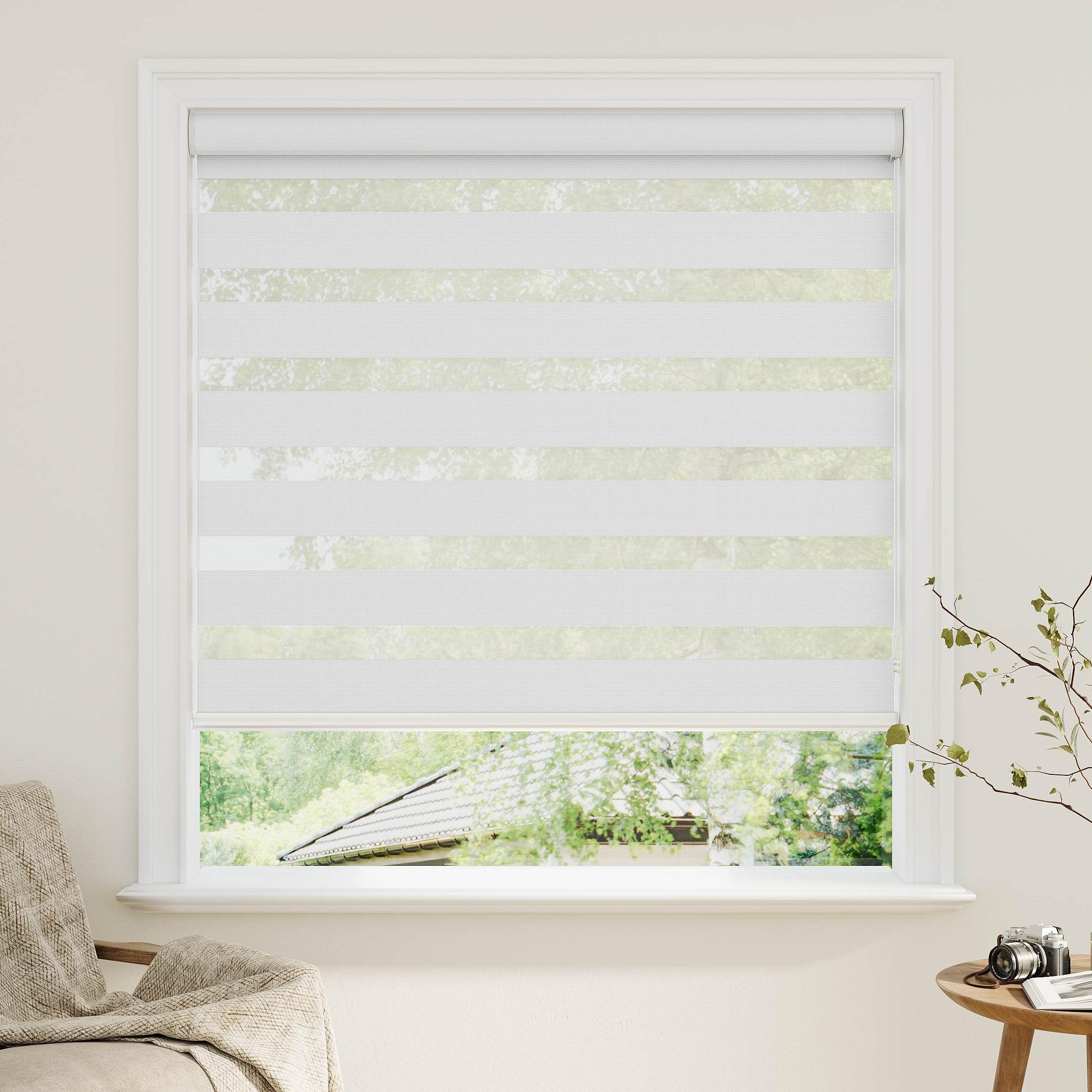 Room darkening Zebra Shades