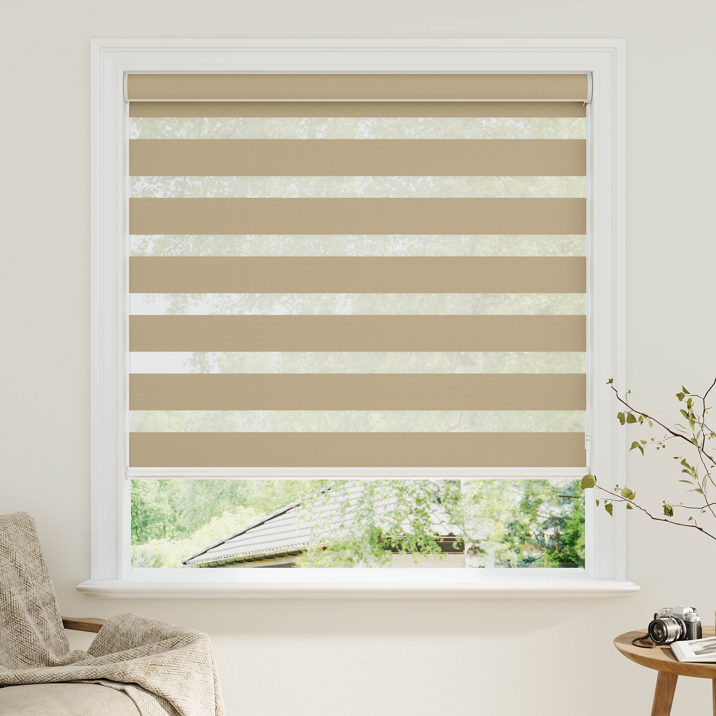 Room darkening Zebra Shades