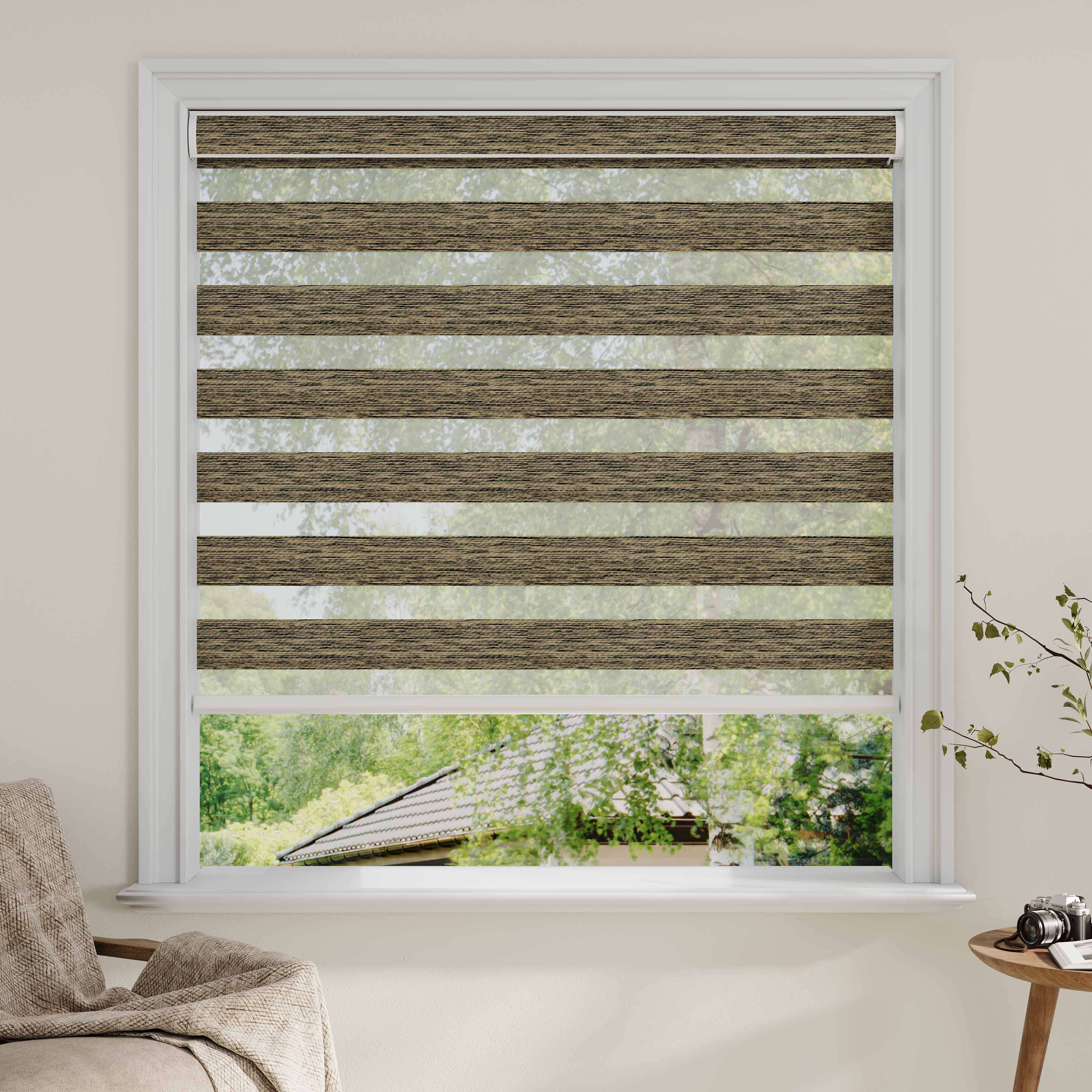 Room darkening Zebra Shades