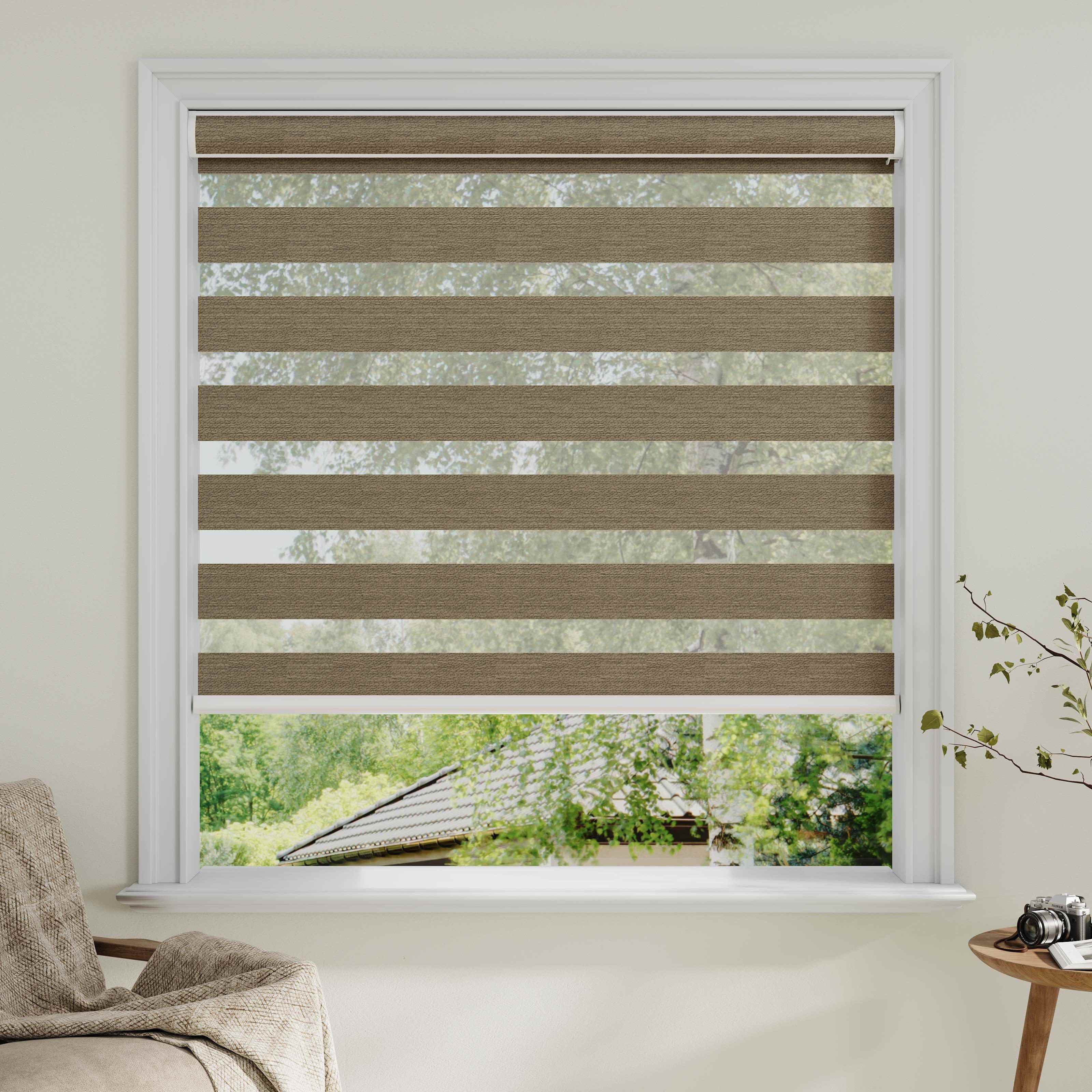 Room darkening Zebra Shades