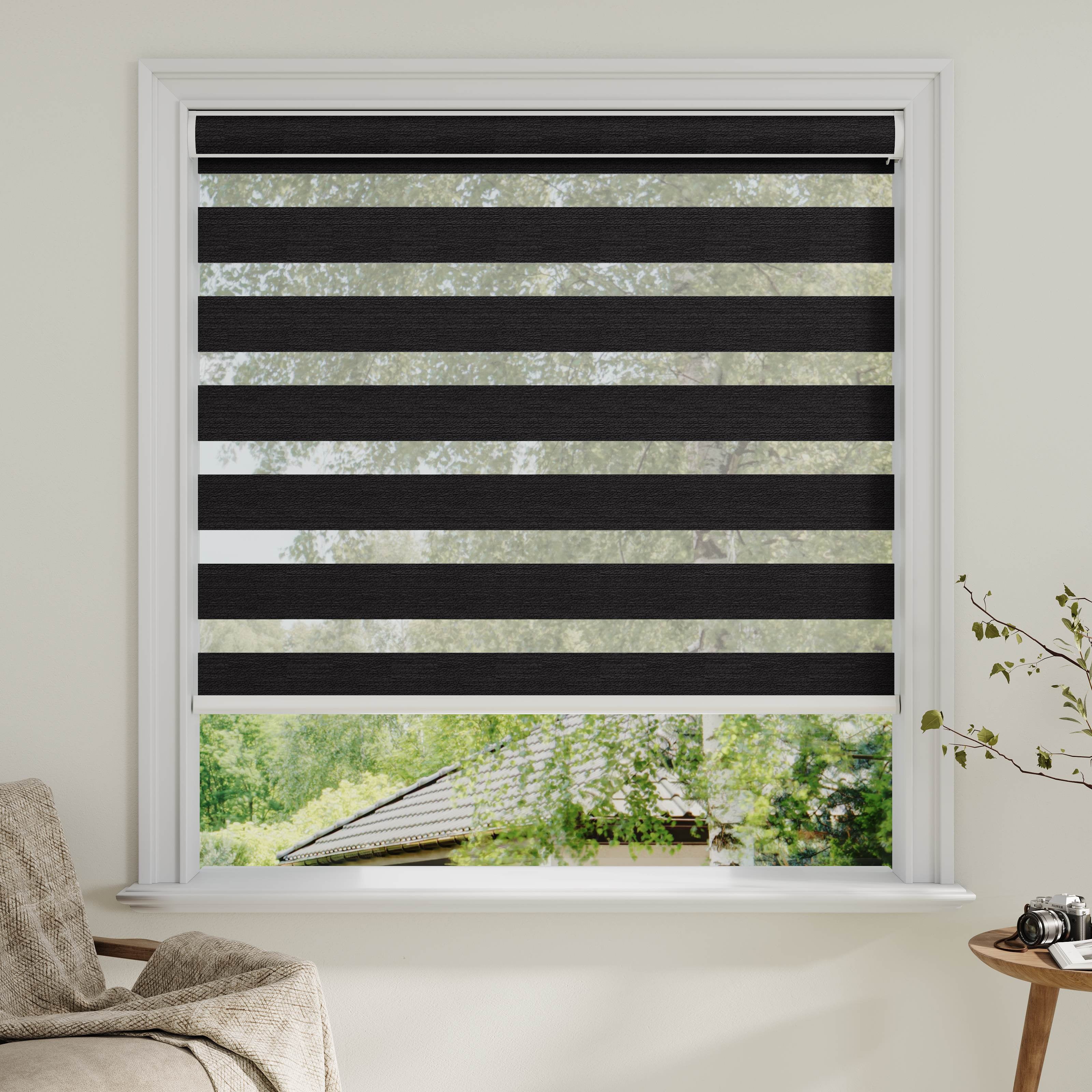 Room darkening Zebra Shades