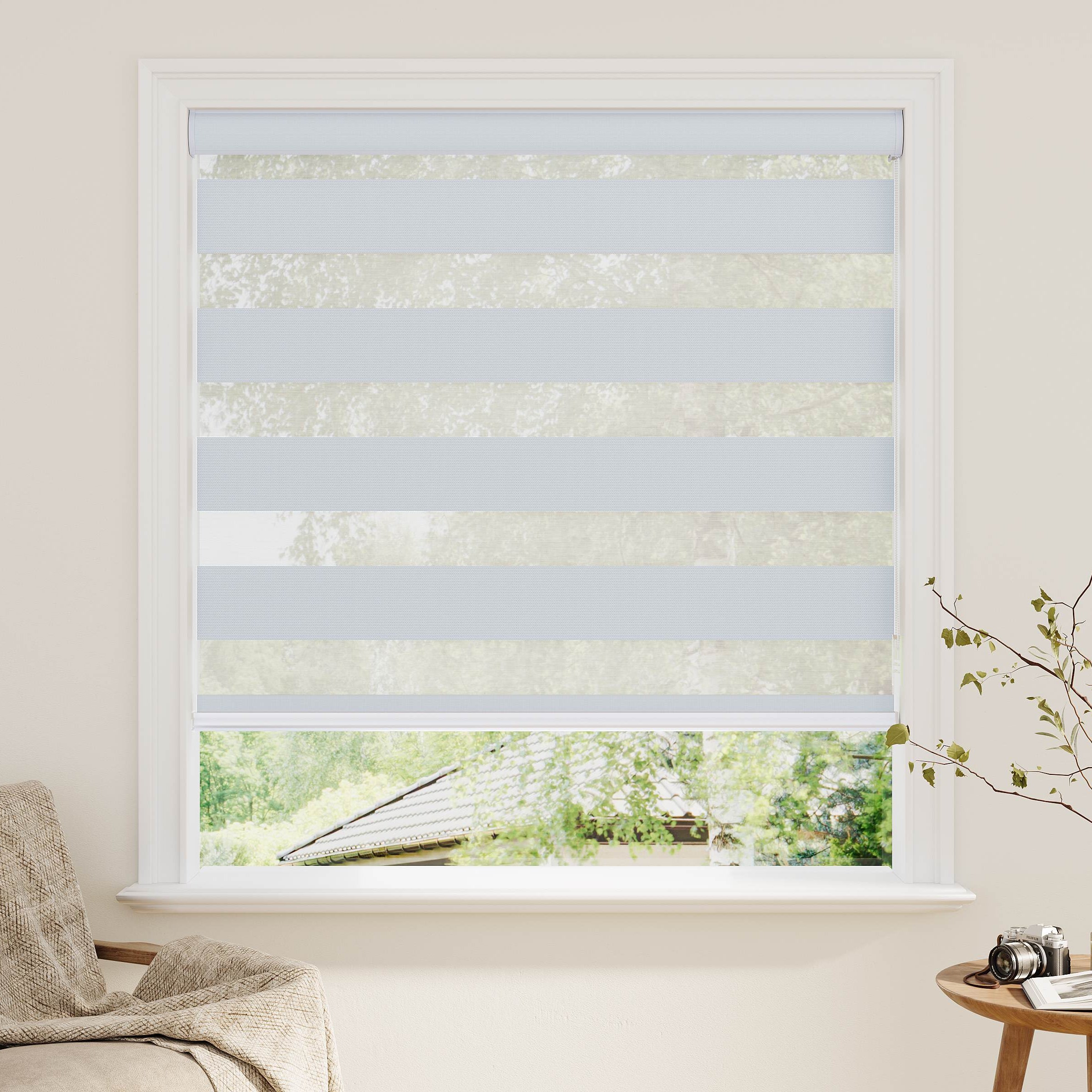 Room darkening Zebra Shades