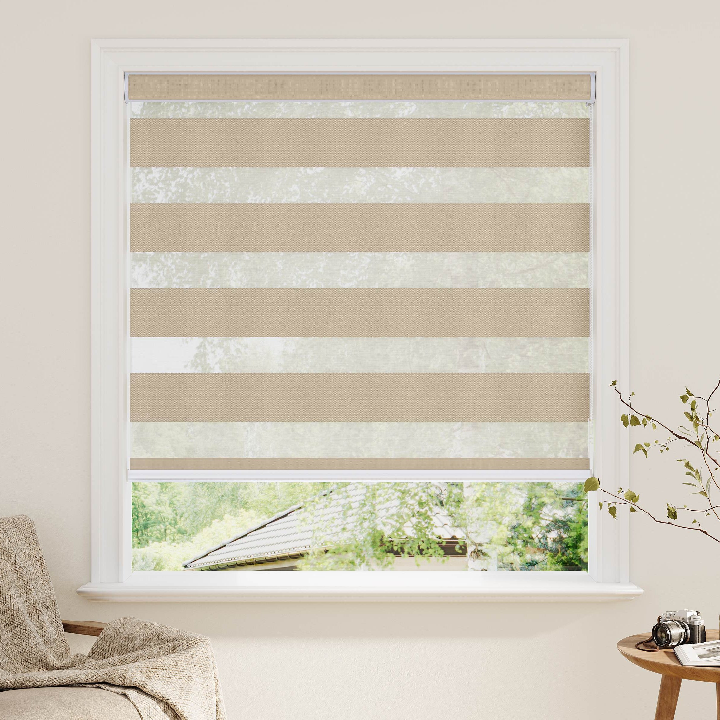 Room darkening Zebra Shades