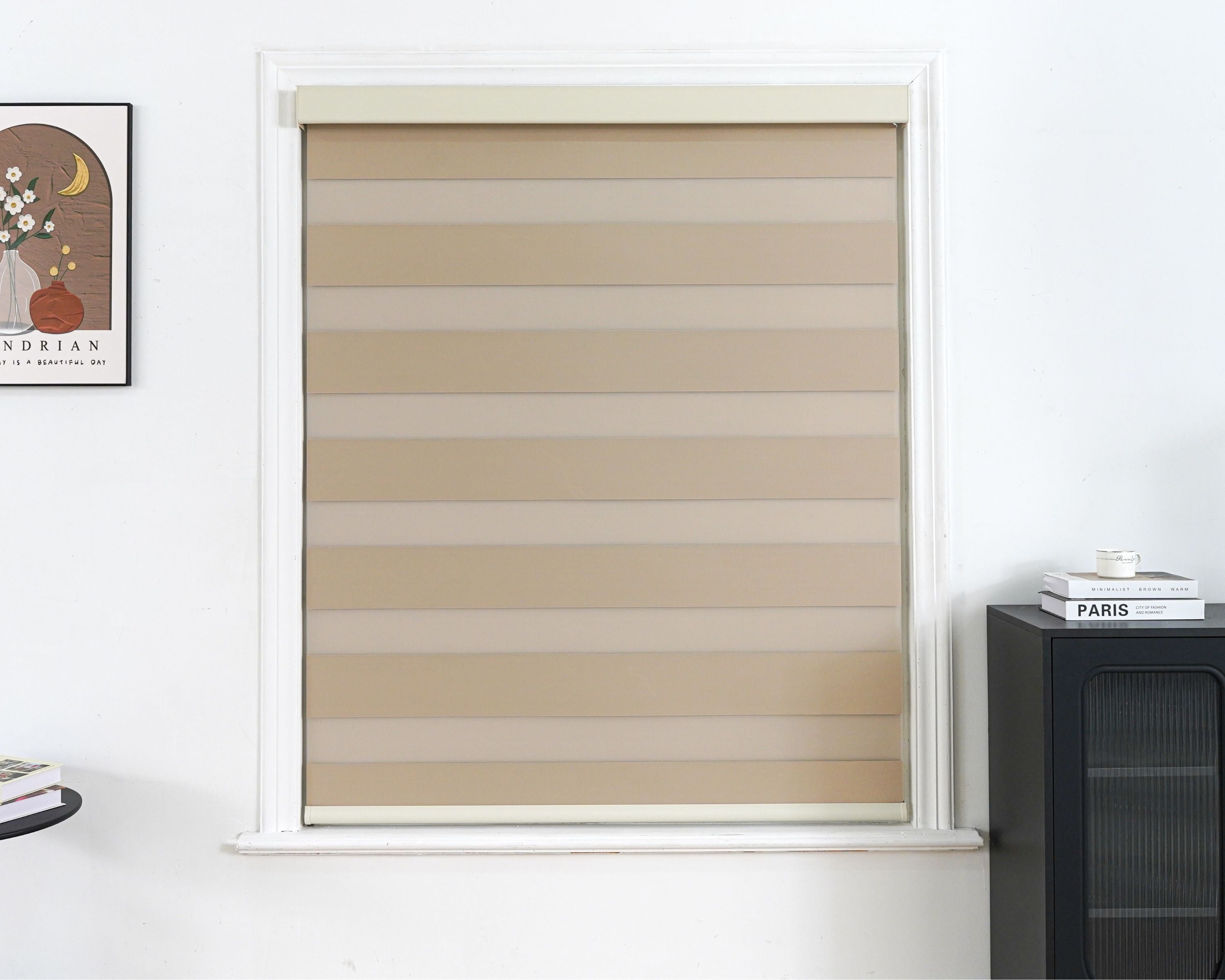 Room darkening Zebra Shades
