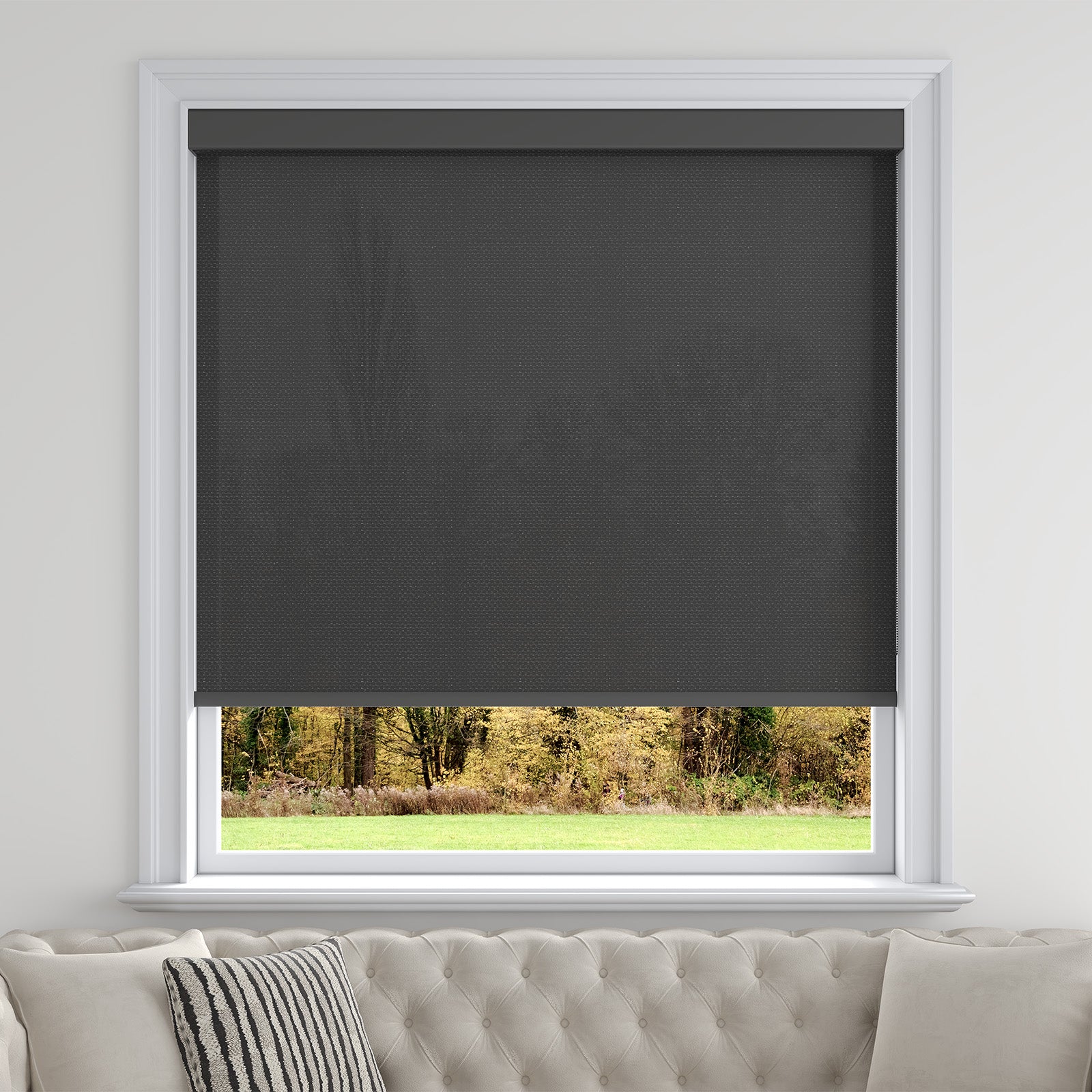 Sarasota Custom Solar Shades - 1%, 3% & 5% Openness, GREENGUARD Certified, Cordless & Motorized, Child-Safe for Living Room & Kitchen