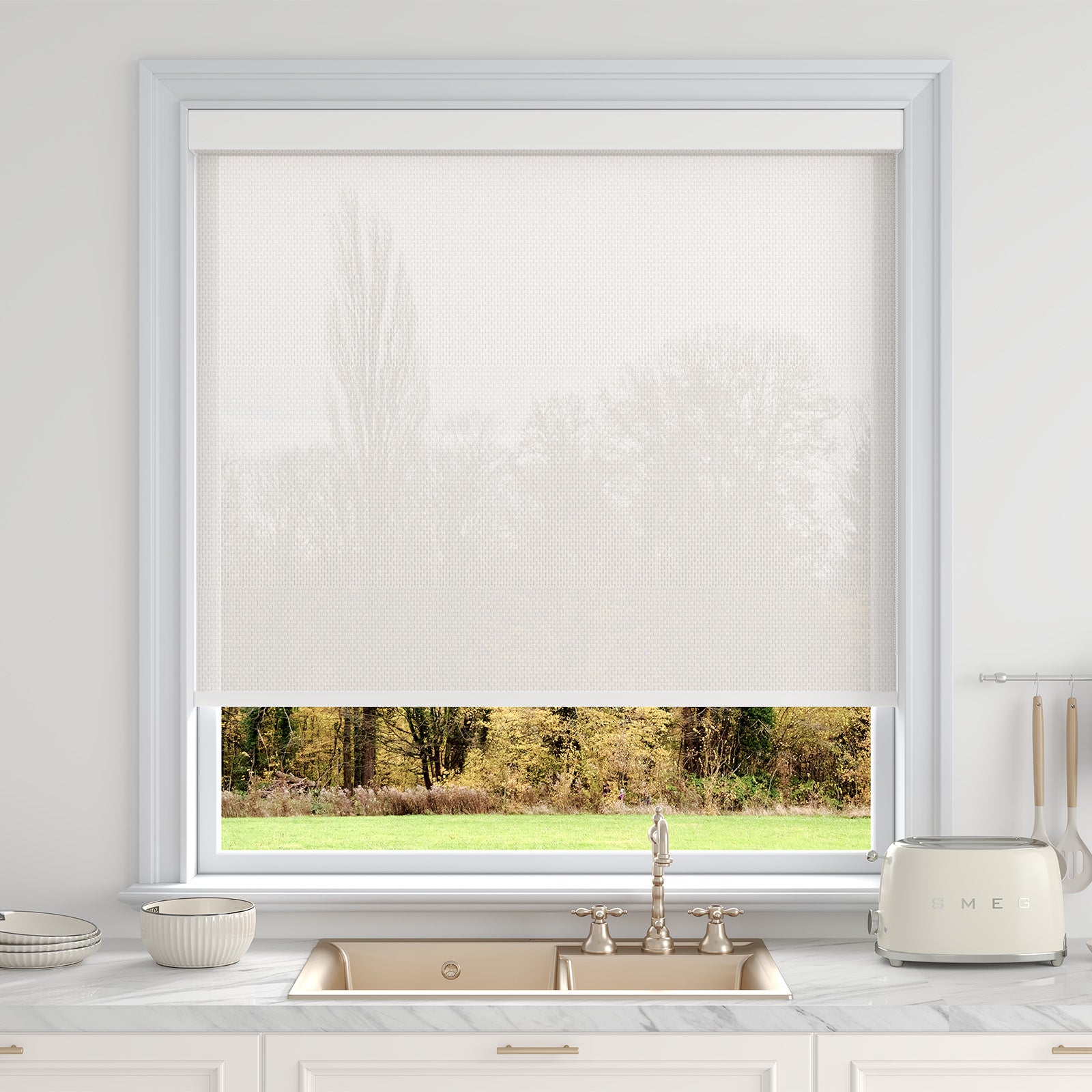 Sarasota Custom Solar Shades - 1%, 3% & 5% Openness, GREENGUARD Certified, Cordless & Motorized, Child-Safe for Living Room & Kitchen