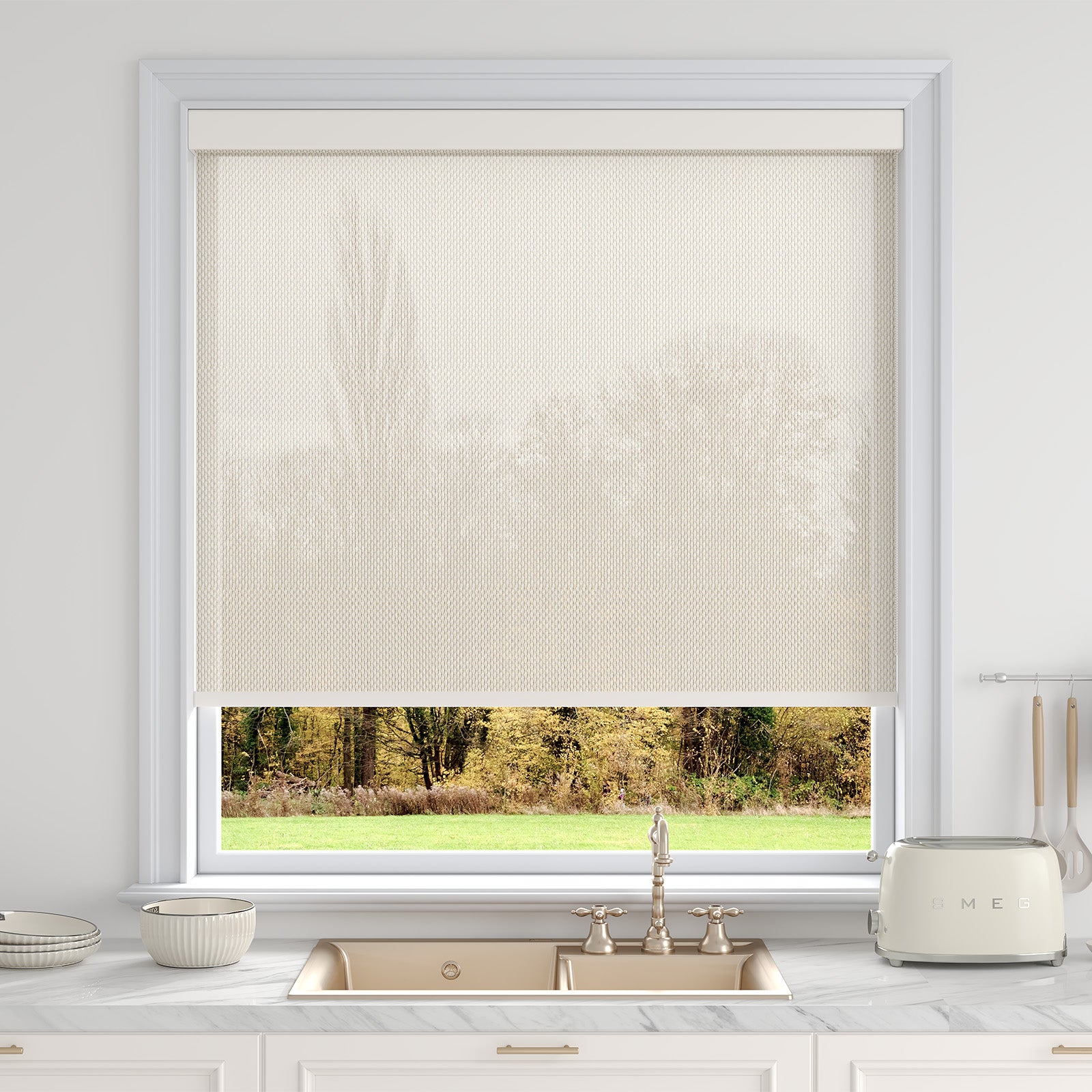 Sarasota Custom Solar Shades - 1%, 3% & 5% Openness, GREENGUARD Certified, Cordless & Motorized, Child-Safe for Living Room & Kitchen