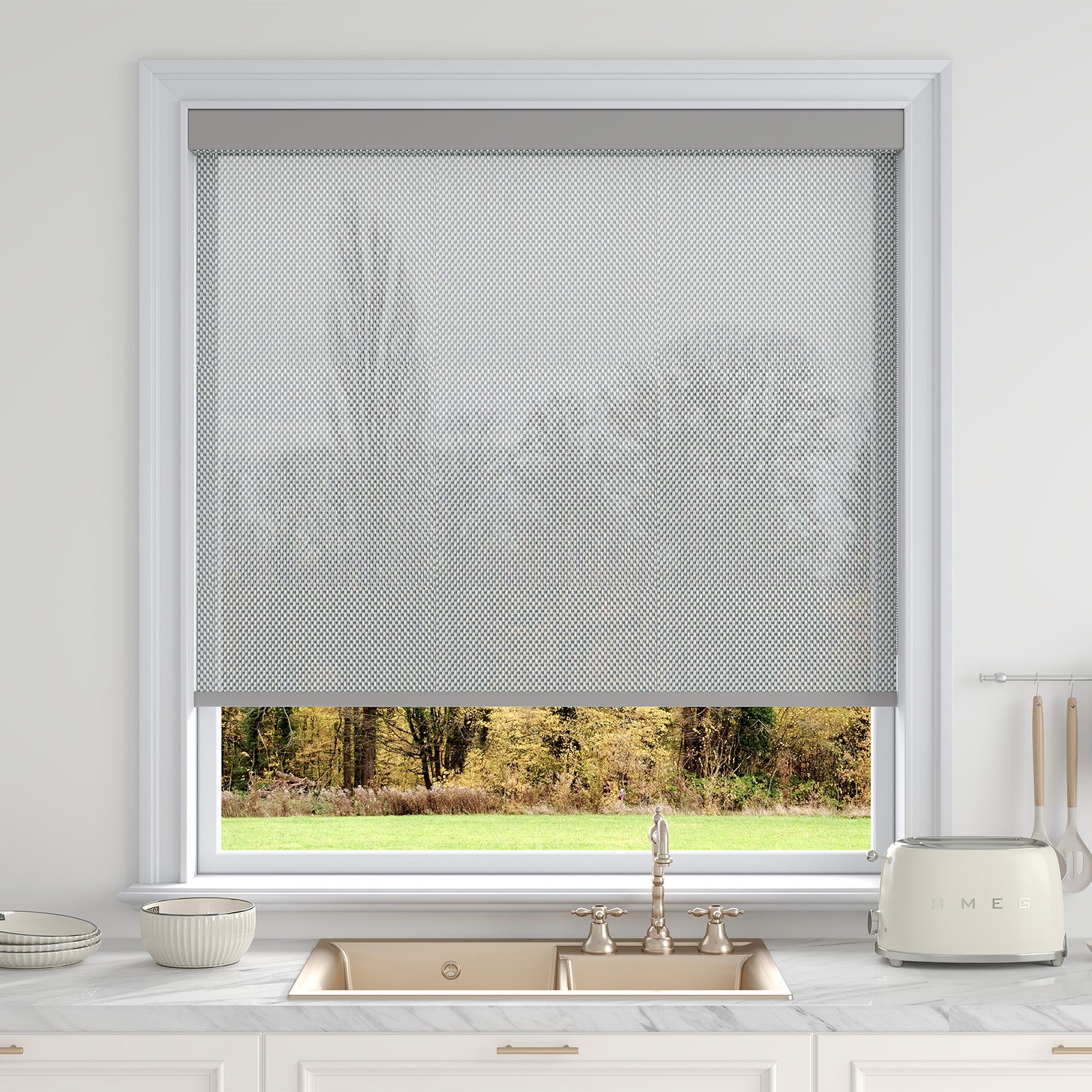 Sarasota Custom Solar Shades - 1%, 3% & 5% Openness, GREENGUARD Certified, Cordless & Motorized, Child-Safe for Living Room & Kitchen