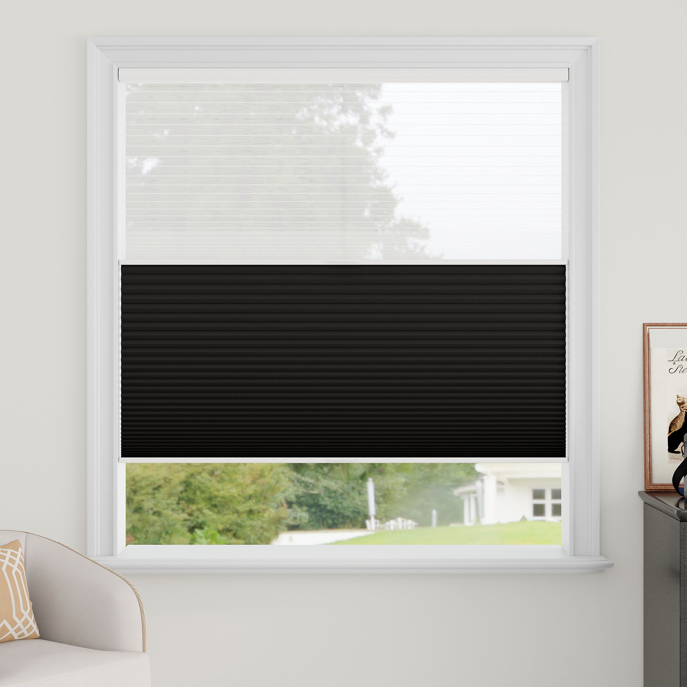 Day Night Cellular Shades with sheer fabric