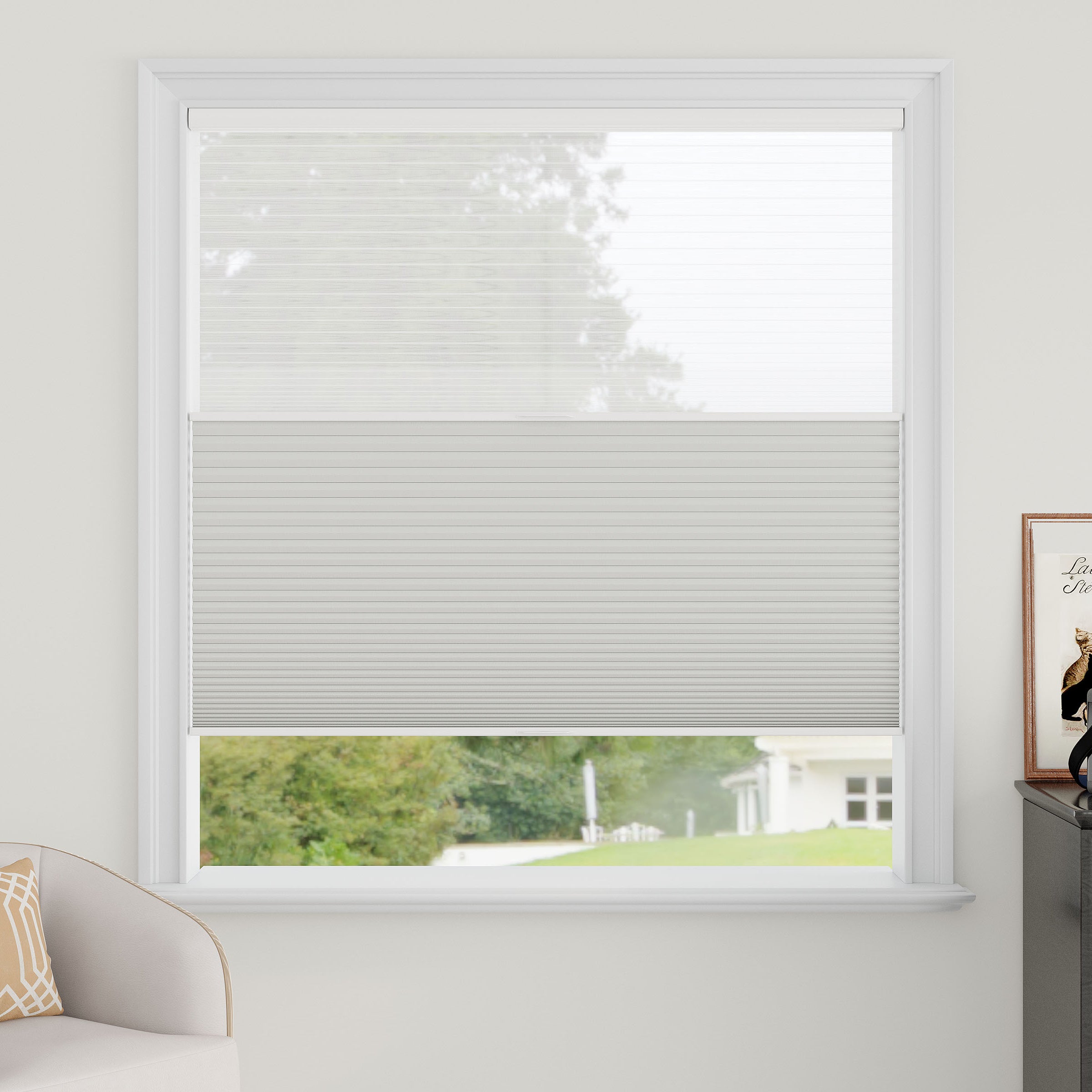 Sheer Fabric Day Night Cellular Shades