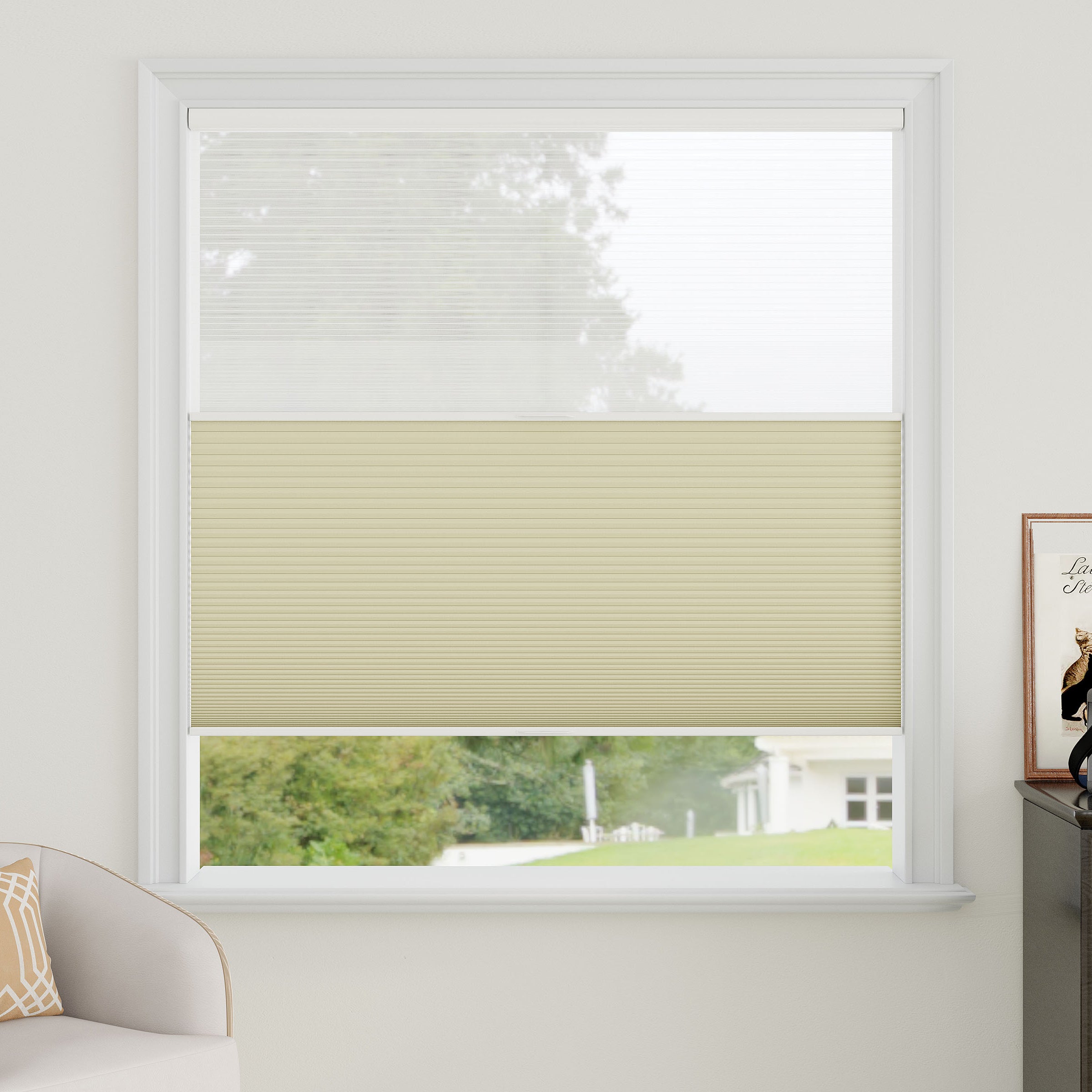 Sheer Fabric Day Night Cellular Shades
