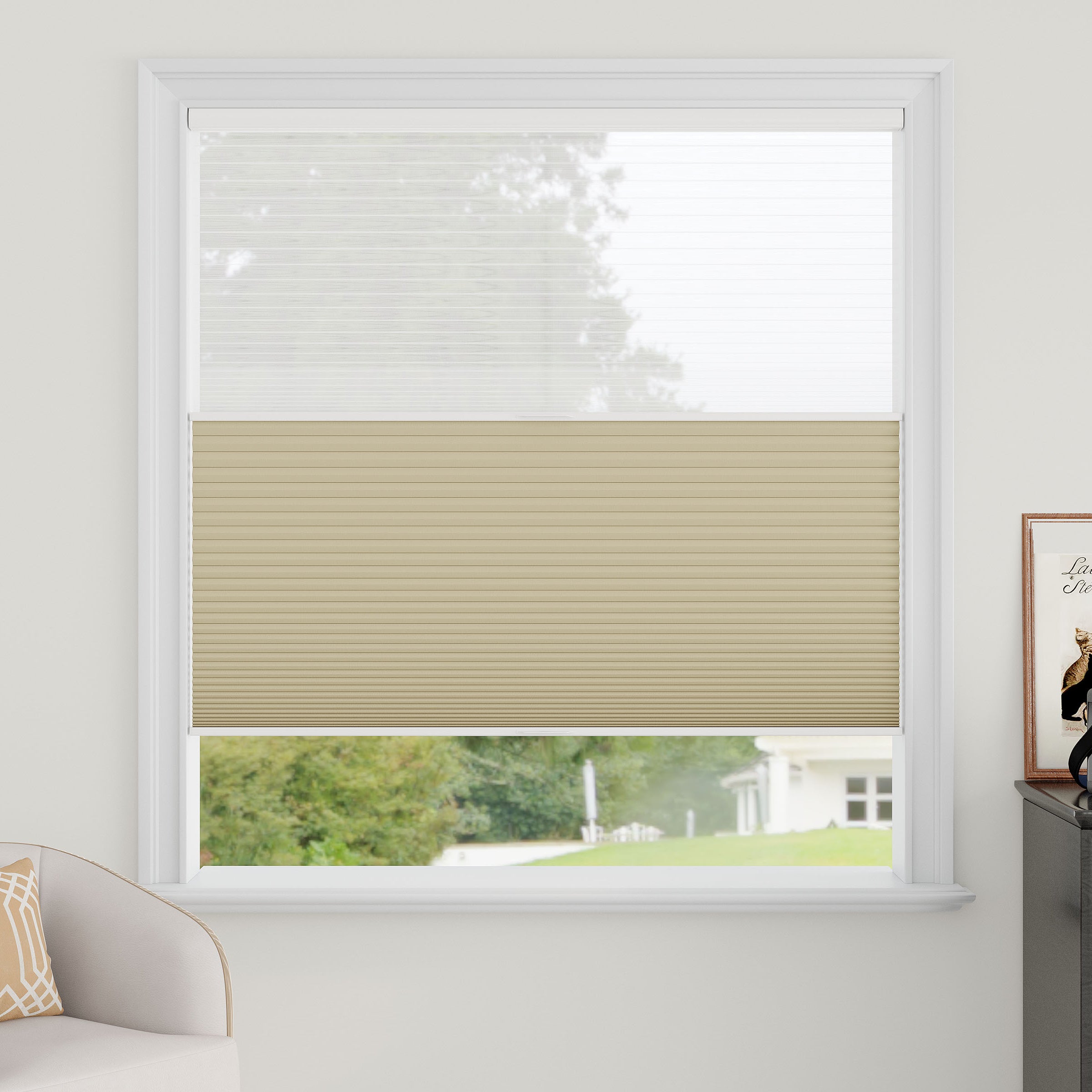 Sheer Fabric Day Night Cellular Shades