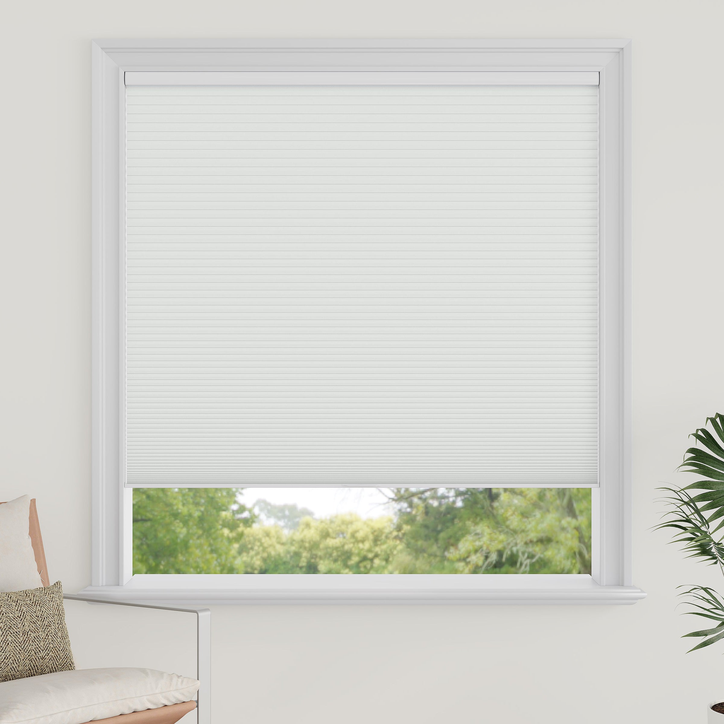 Waterproof Cellular Shades - Moisture-Resistant Bathroom Shades, Cordless & Motorized, 3/8" Single Cell, 99% Light Block, Noise Reduction, Energy Efficient for Bedroom, Nursery & Home Theater