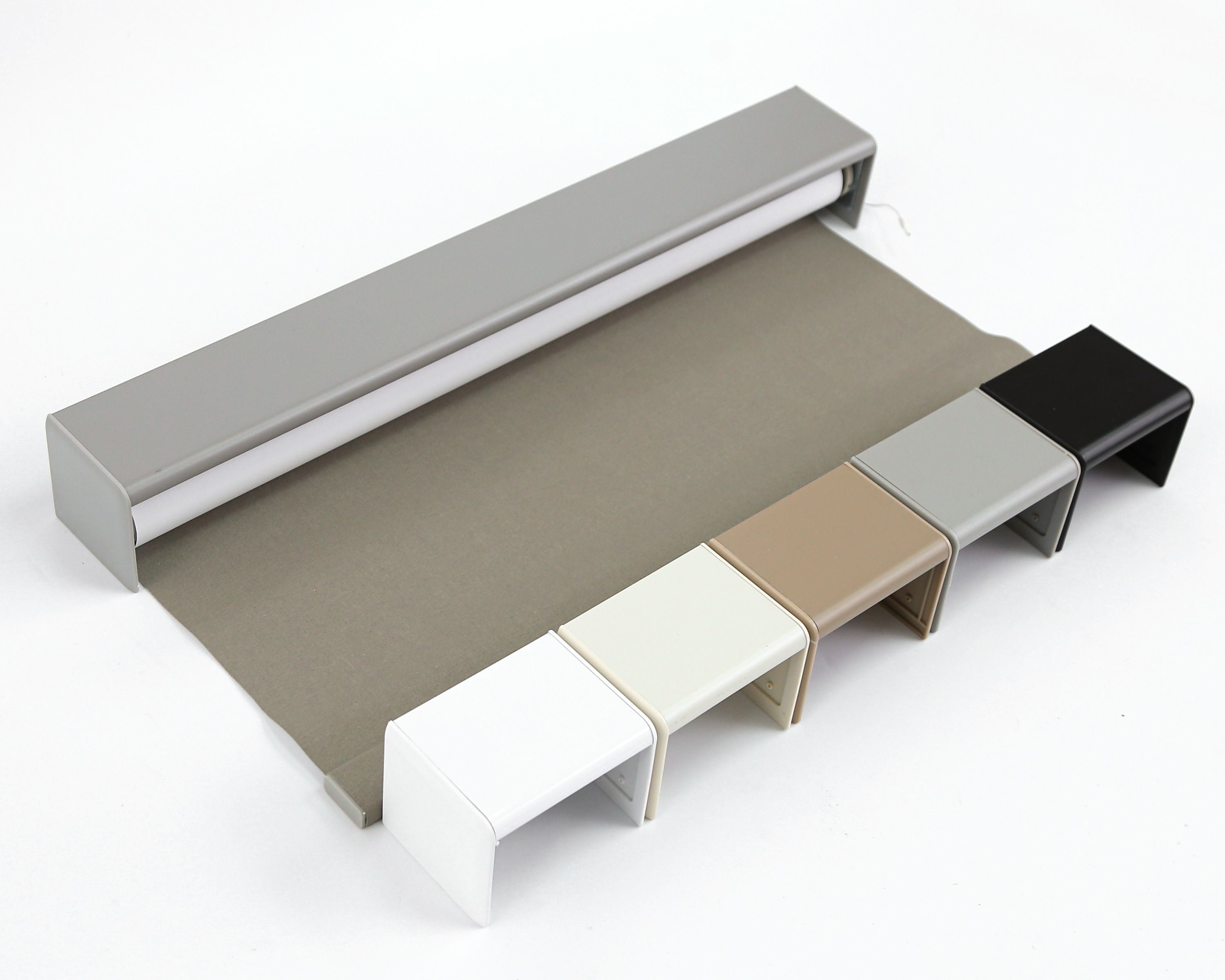 Roller shade cassette and valance cover profiles in several finishes