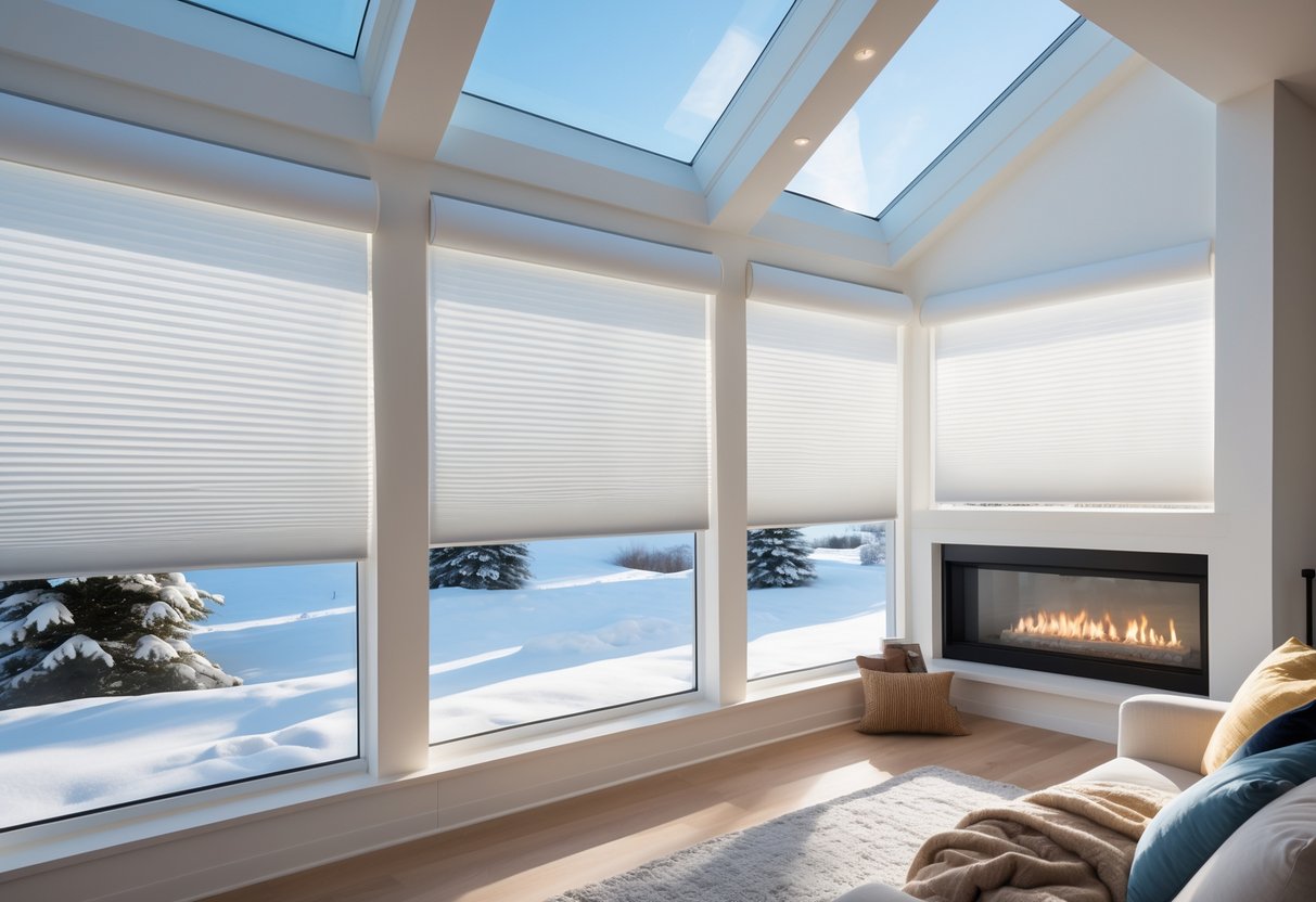 Skylight Cellular Shades: Preventing Winter Heat Loss Upward