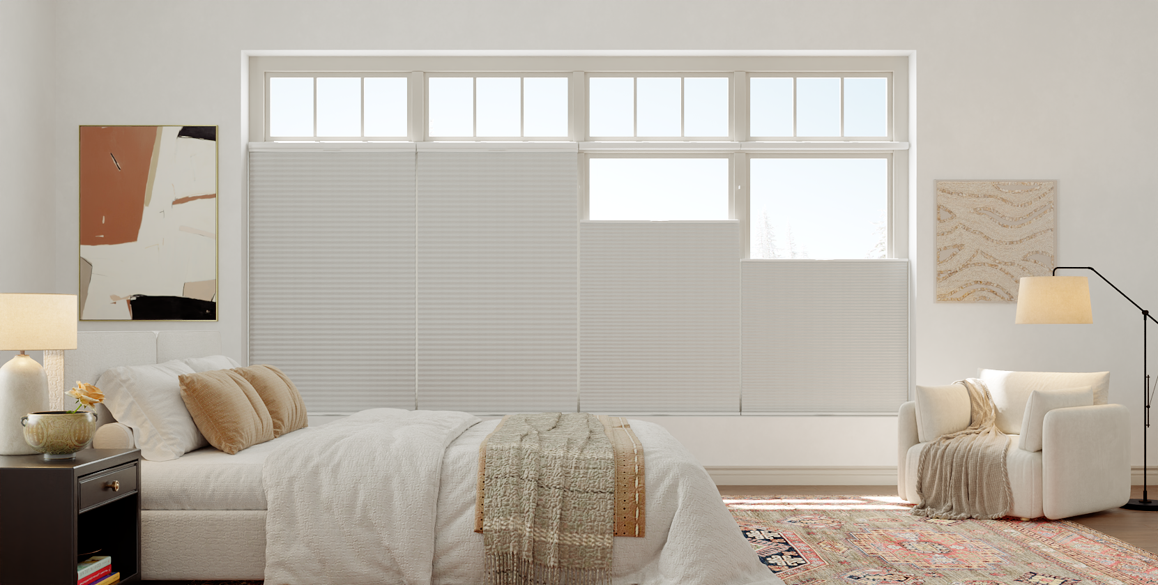 White Blackout Cellular Shades