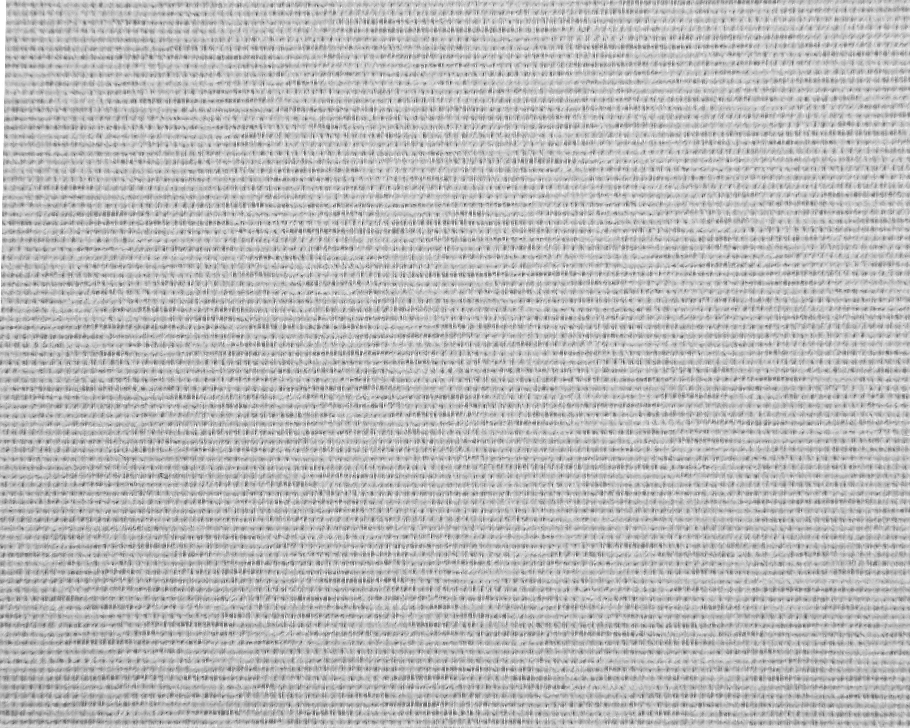 A close-up texture shot of a light gray woven fabric, showing a fine horizontal ribbed pattern.