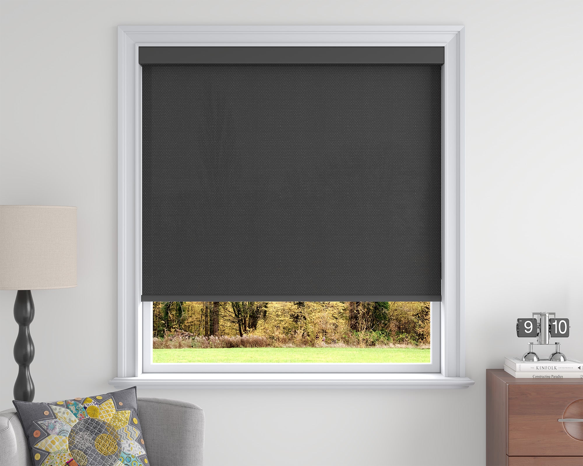 Sarasota Custom Solar Shades - 1%, 3% & 5% Openness, GREENGUARD Certified, Cordless & Motorized, Child-Safe for Living Room & Kitchen