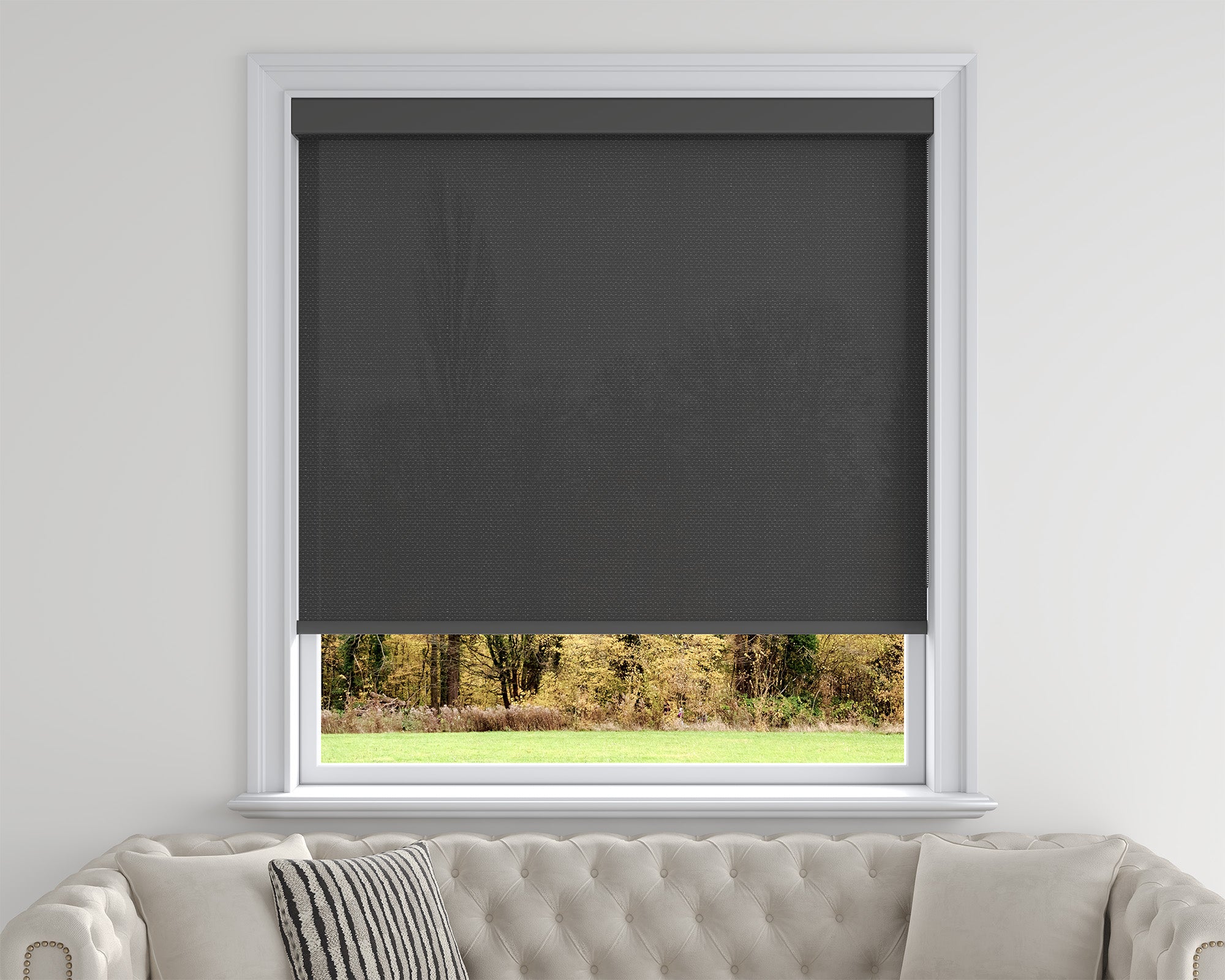 Sarasota Custom Solar Shades - 1%, 3% & 5% Openness, GREENGUARD Certified, Cordless & Motorized, Child-Safe for Living Room & Kitchen