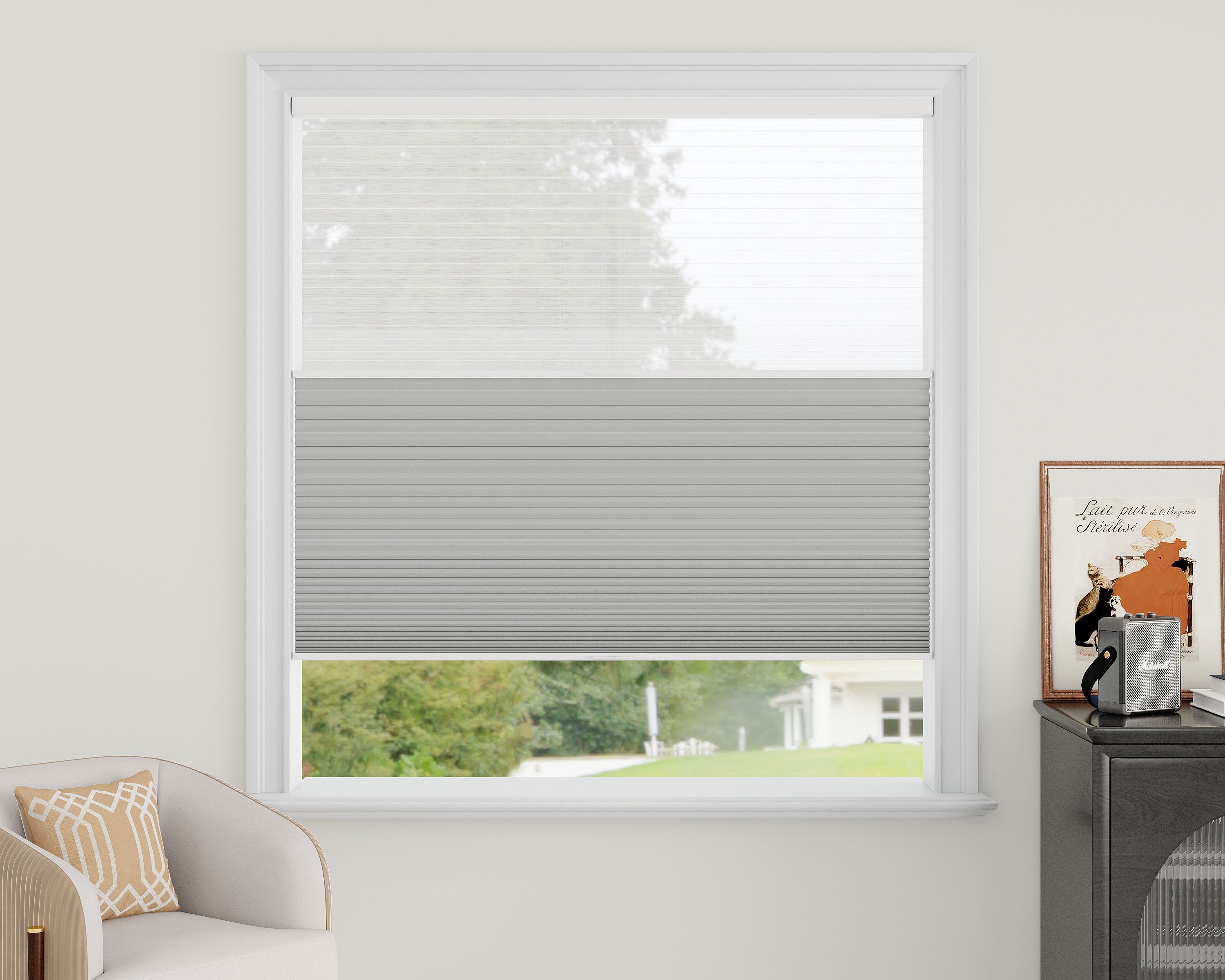 Sheer Fabric Day Night Cellular Shades