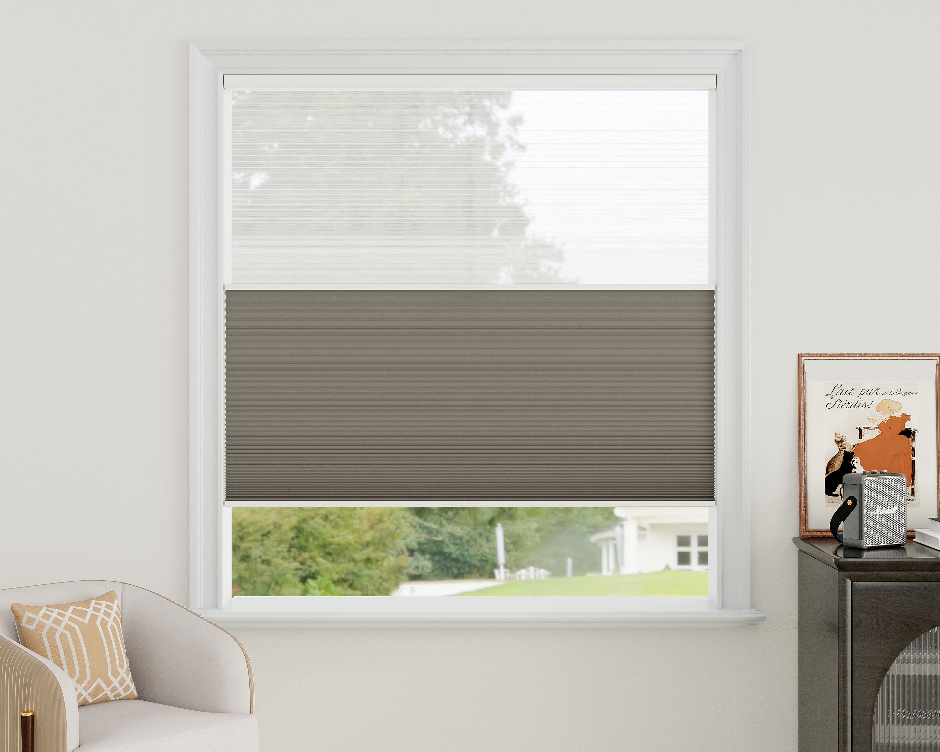 Sheer Fabric Day Night Cellular Shades